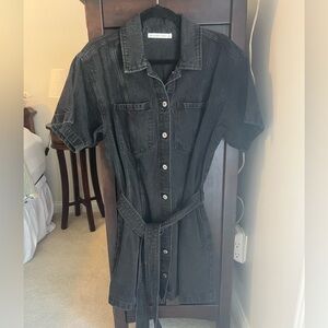 Abercrombie & Fitch Charcoal Denim Shirt Dress
